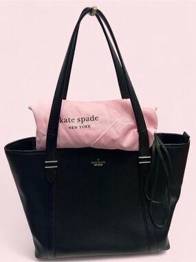 Kate Spade Black Leather Work Tote